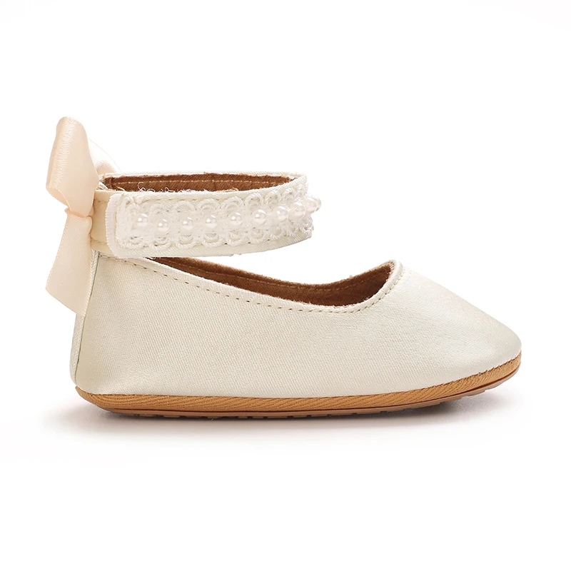Mary Jane Flats für Kleinkinder, Mädchen, mit Schleife, rutschfeste, weiche Sohle, Prinzessinnen-Laufschuhe für Kleinkinder, Sneaker, Hochzeitskleid, Tanzschuhe – Detail 7