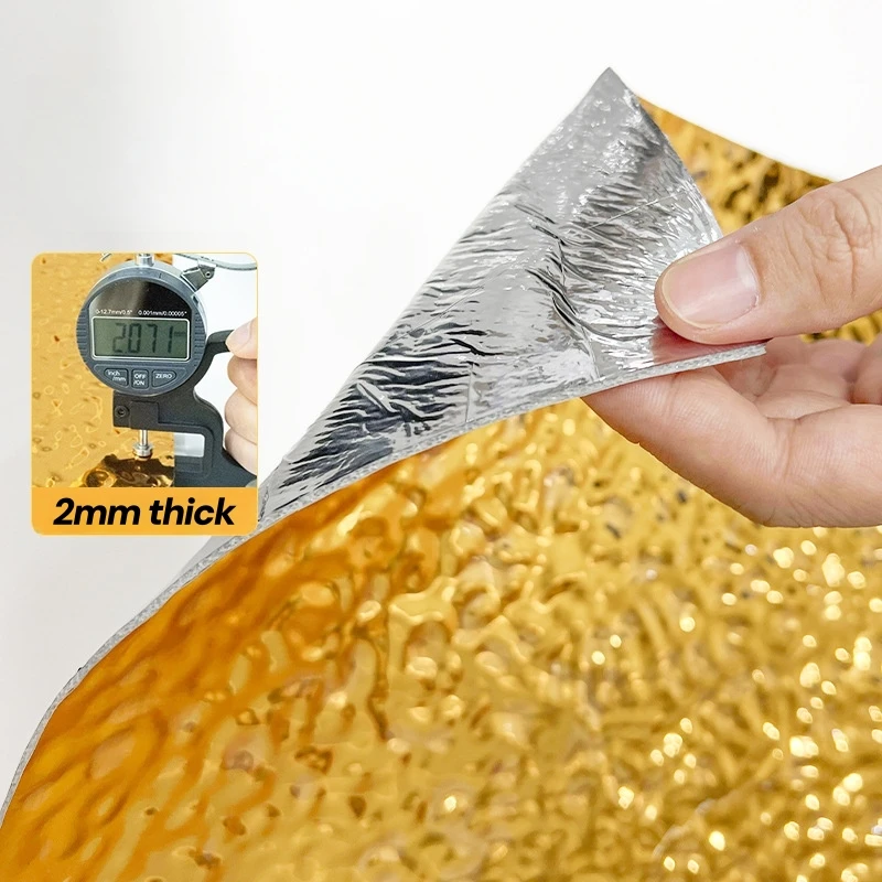 Papel tapiz de textura metálica de espuma de 3M x 40cm para revestimiento de paredes, pegatinas de pared autoadhesivas gruesas impermeables, decoración del hogar