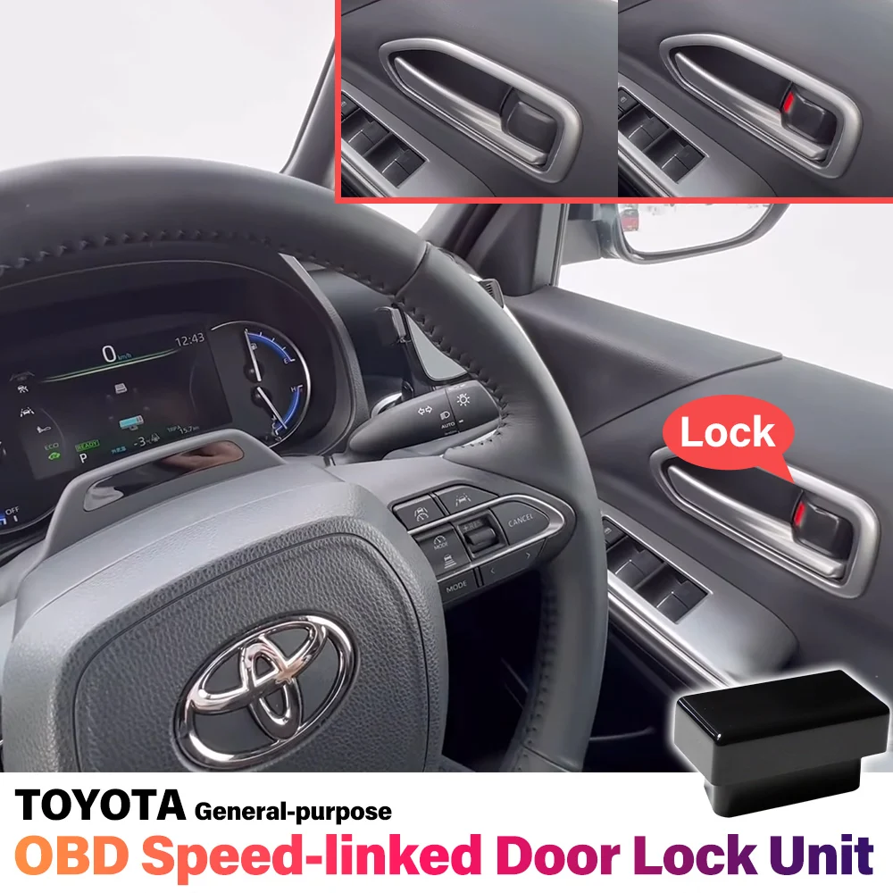 OBD Speed Automatic Door Lock Unit for Toyota Prius 2023 Aqua Voxy Noah 90 2023 Yaris Cross Hybrid Autolock OBD link speed lock