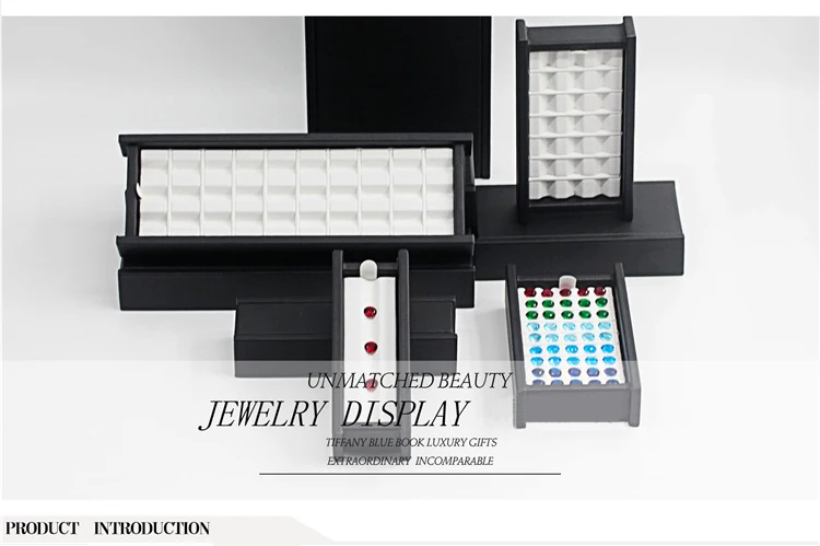 Jewelry Gemstone and Diamond Color Grading and Sorting Display Tray with Lid Gem Stone Box Beads Storage Organiser Travel Case