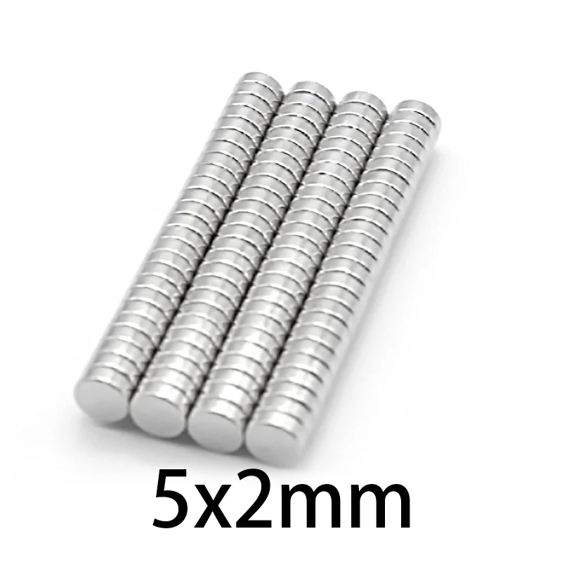 

50PCS 5x2 Neodymium Magnet Super Strong Magnet 5mm x 2mm Powerful Magnets disc 5x2mm Permanent Small Round Magnet 5*2mm