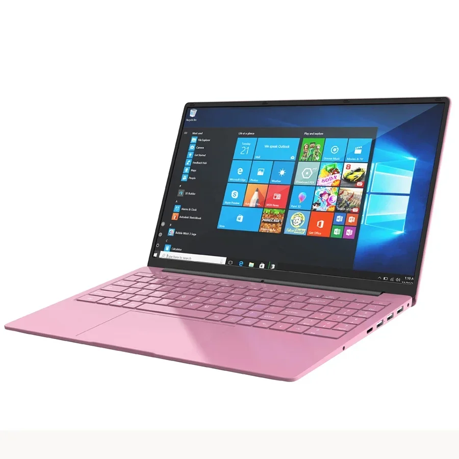أجهزة كمبيوتر محمولة نسائية رخيصة الثمن لعام 2023 تعمل بنظام التشغيل Windows 10 للمكتب باللون الوردي نتبووك للألعاب مقاس 15.6 بوصة Intel Celeron J4125 12G + 1 تيرا بايت واي فاي مزدوج HDMI USB 3.0