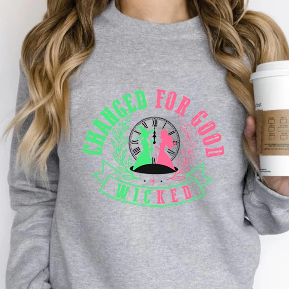 سترة شريرة تم تغييرها من أجل قميص ساحرة باللون الوردي والأخضر سترة موسيقية جديدة للجنسين بلوزات سحرية كلاسيكية