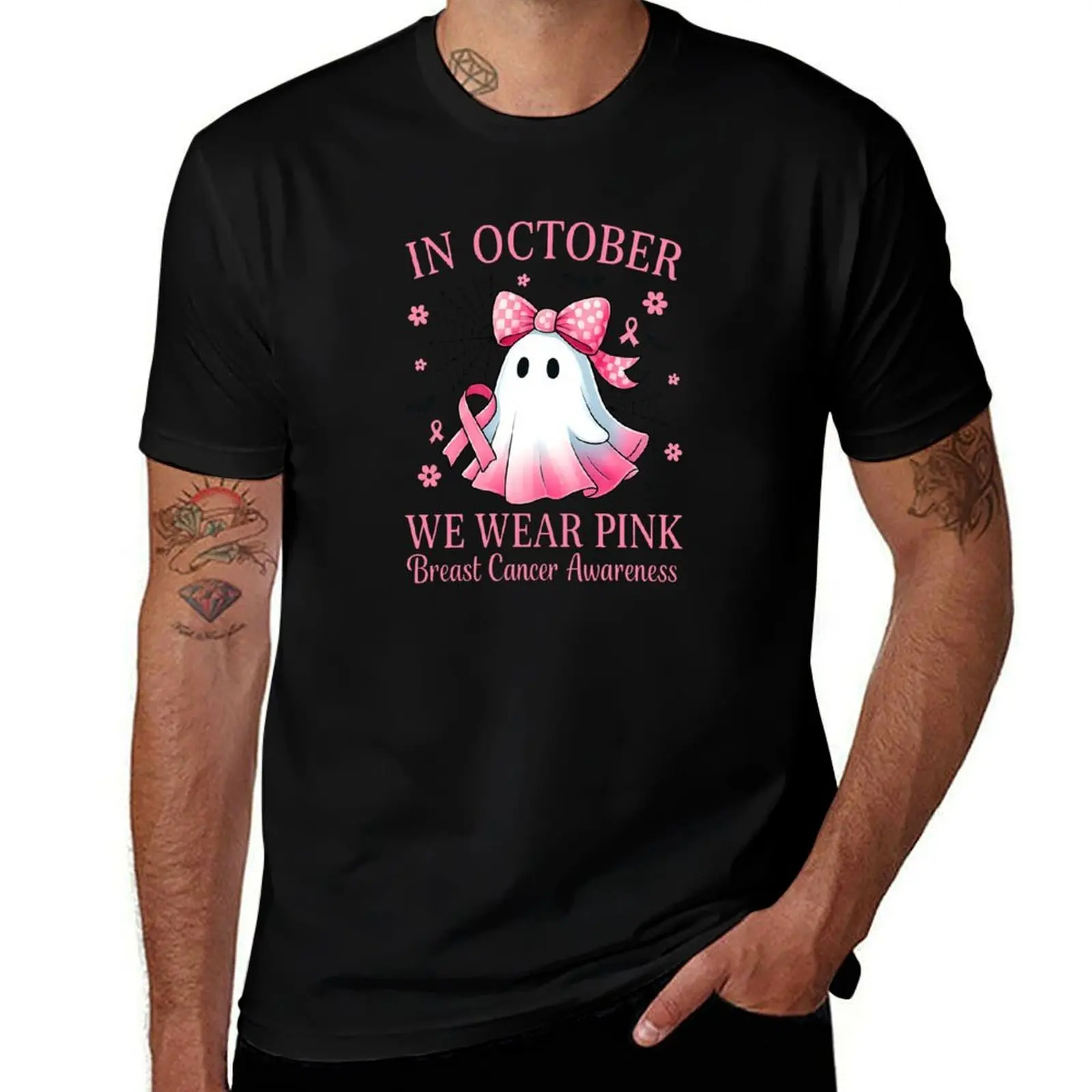 

In October We Wear Pink Breast Cancer Awareness T-Shirt vintage graphic tee vintage vintage clothes outfits for men