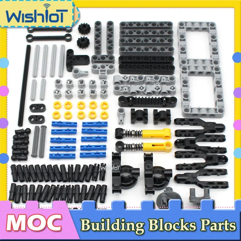 123 قطعة تعليق تكنولوجيا مثقوبة الطوب أجزاء مجموعة شعاع دبوس ثقب الذراع تعديل MOC كتل الجمعية لعبة خلط الملحقات #1