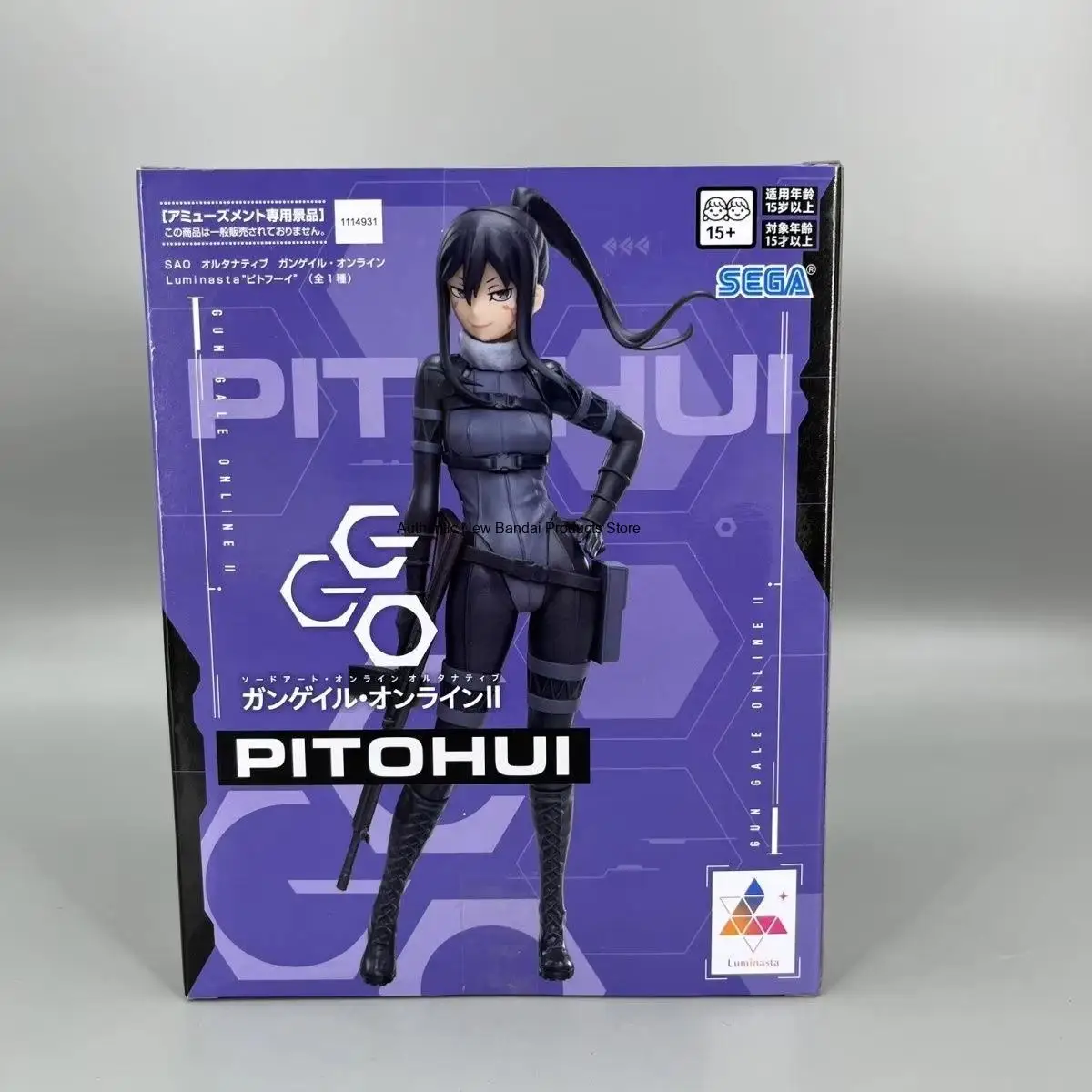 In Stock Genuine Figures SEGA Sword Art Online GGO Luminasta Pitohui Llenn Fukaziroh Model Anime Action Figure Collections Gifts
