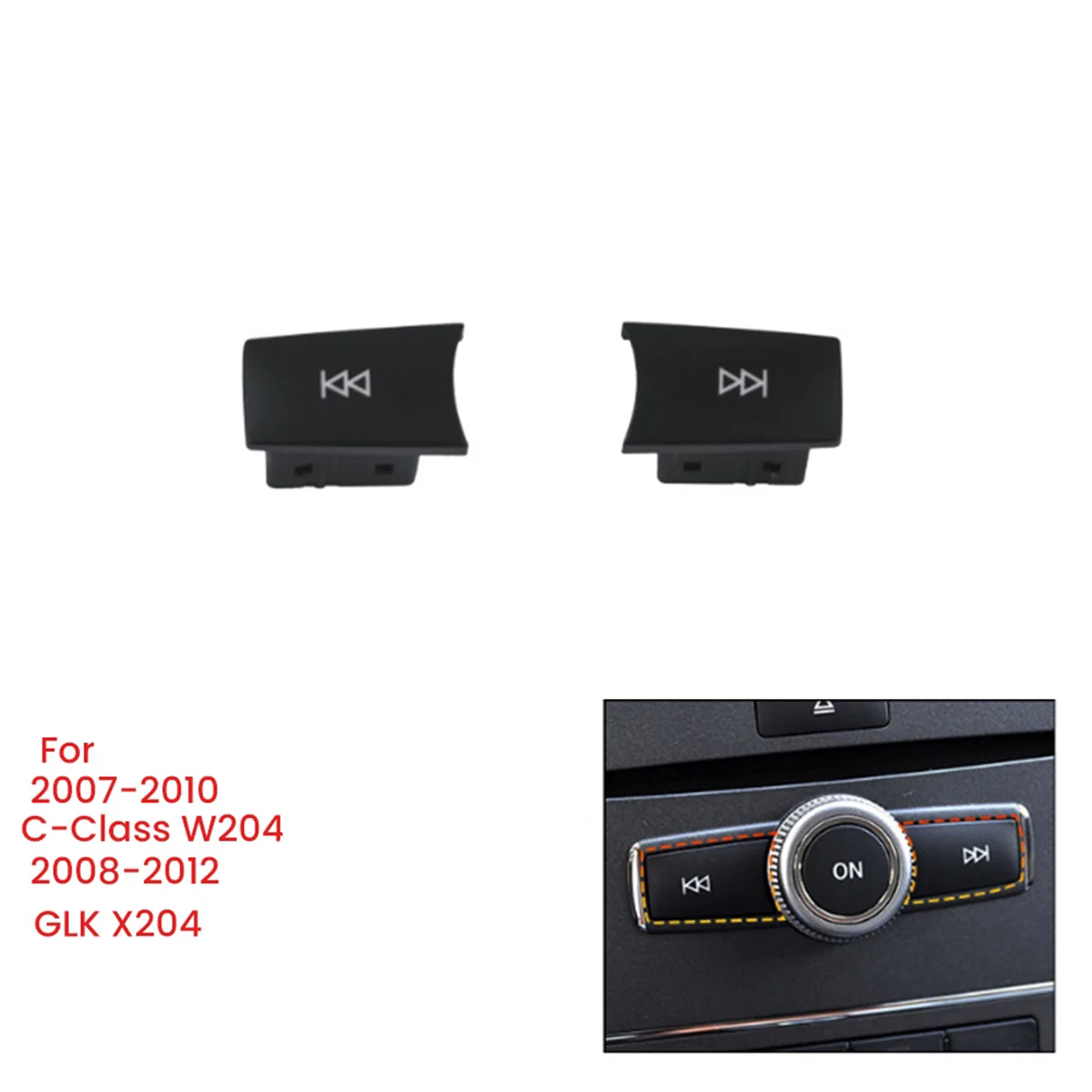 Car Center Console Audio CD Forward Reverse Ddjustment Button 2048706289 for Mercedes-Benz C Class W204 GLK X204car