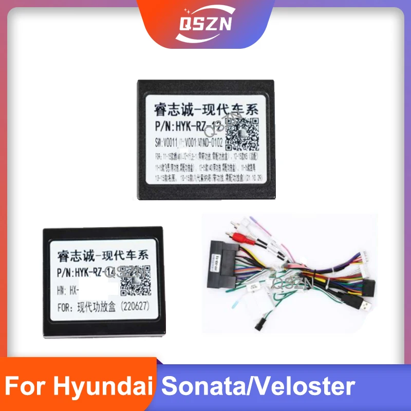 

Car Android 16Pin Wiring Harness Cable Adapter With Canbus Box For Hyundai Sonata 2011-2014 Veloster 2011-2017 Decoder Cables