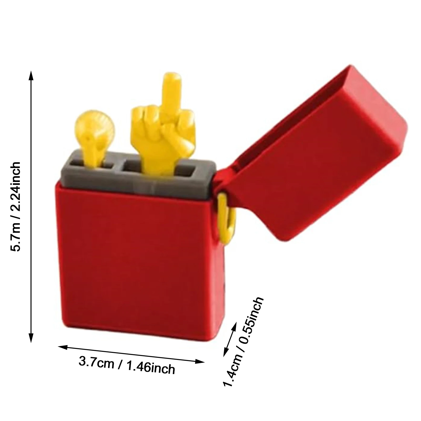 Accendino a dito medio pop-up a sorpresa Accendini per sigarette Accessori per smaltare il fumatore Regalo perfetto per bavaglio