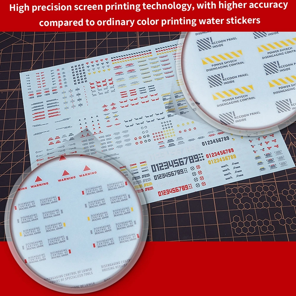 145*100mm Waterslide Transfers Decals Alphabets & Symbols UV Fluorescent For DIY Model Railroad Water Slide Decal