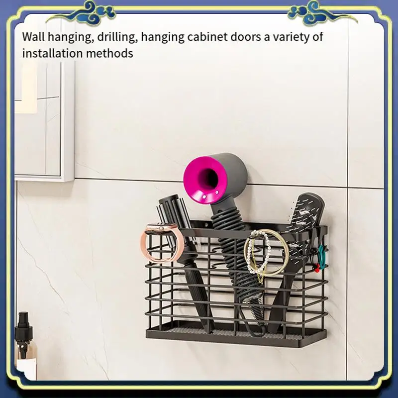 Latest 1 Piece Hair Tool Organizer Blow Dryer Holder /Hair Dryer Holder Cabinet Door, Bathroom Organizer Hair Care Storage Baske