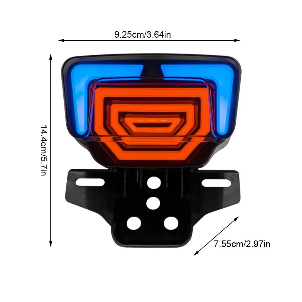 Feux arrière de moto à LED avec support rapide, clignotant rouge ambre, feu de freinage de conduite, lumière clignotante, Honda CG125, TMX125, 155