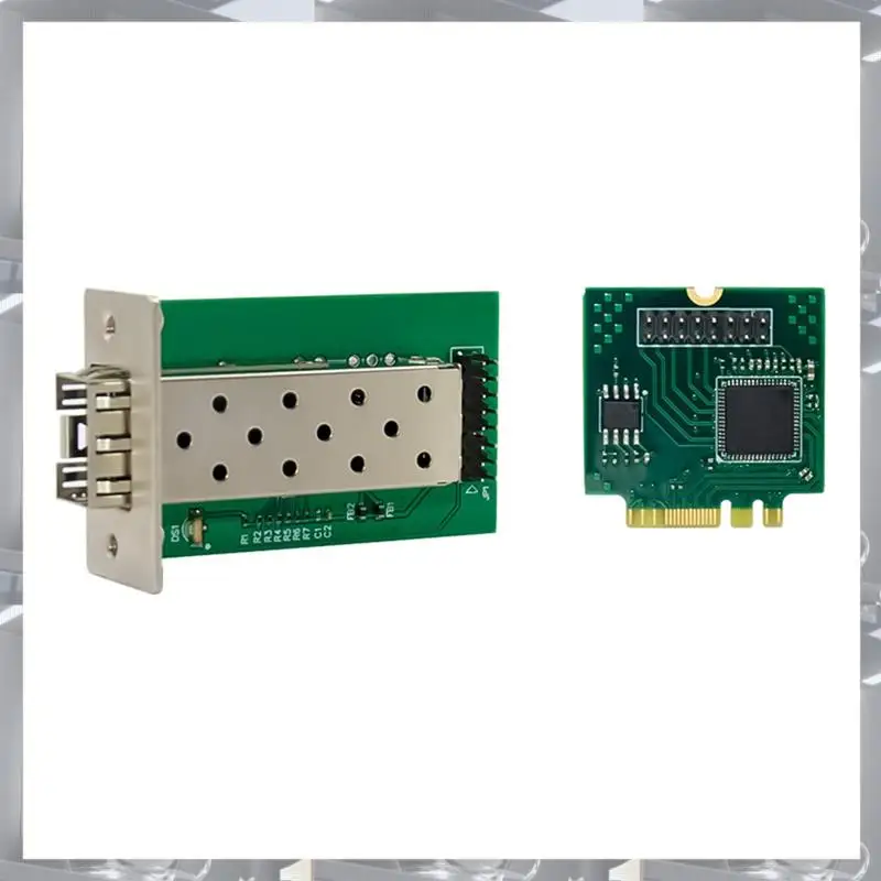 Hot Selling-M.2 A E Key SFP Single Fiber Port Network Card, Gigabit Ethernet 10/100/1000Mbps NIC I210AS,M.2 A E Key SFP Single F view 3