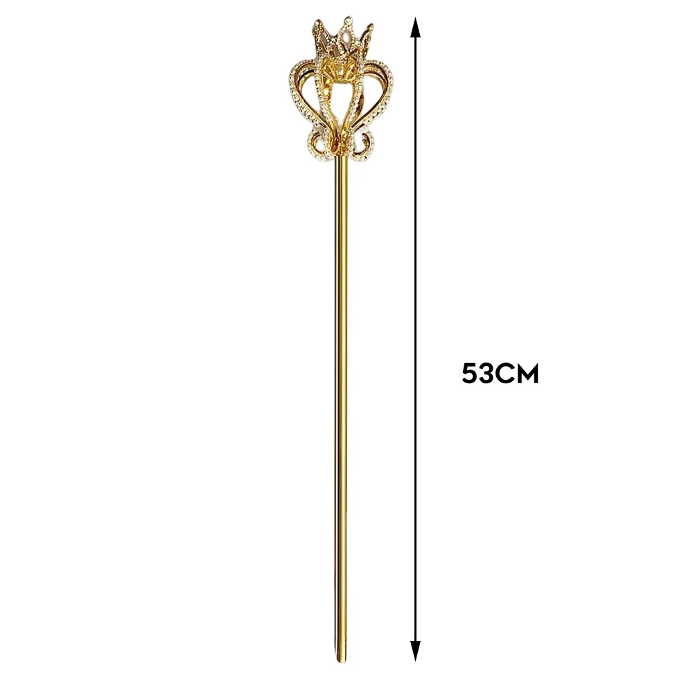 Rhinestone Magic Wand คทาเพิร์ลคริสตัล Costume Props Party มือถือ Fairy Sticks Silver Gold สี Crowns เครื่องประดับ