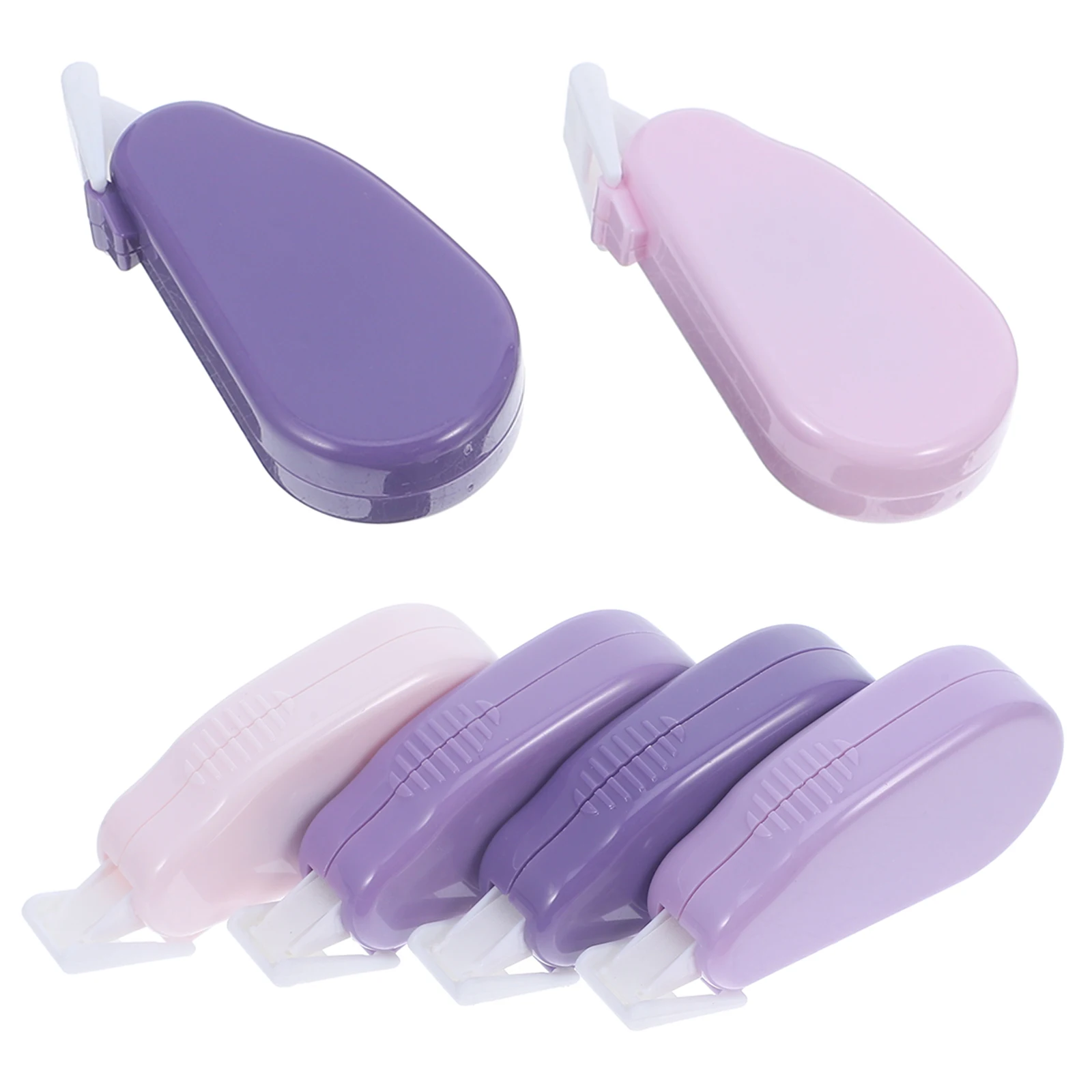 

6pcs Tape Purple Student Stationery Small Size Lightweight Portable Classroom Stationery Rewriting Useful Eraser