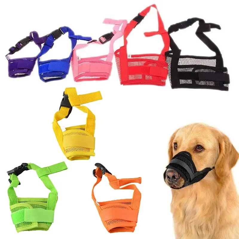 Anti Barking Muzzle For Dog Adjustable Dog Mouth Guard Dog Accessories Nylon Pet Mouth Guard for Small Medium Dogs Muzzle Pets