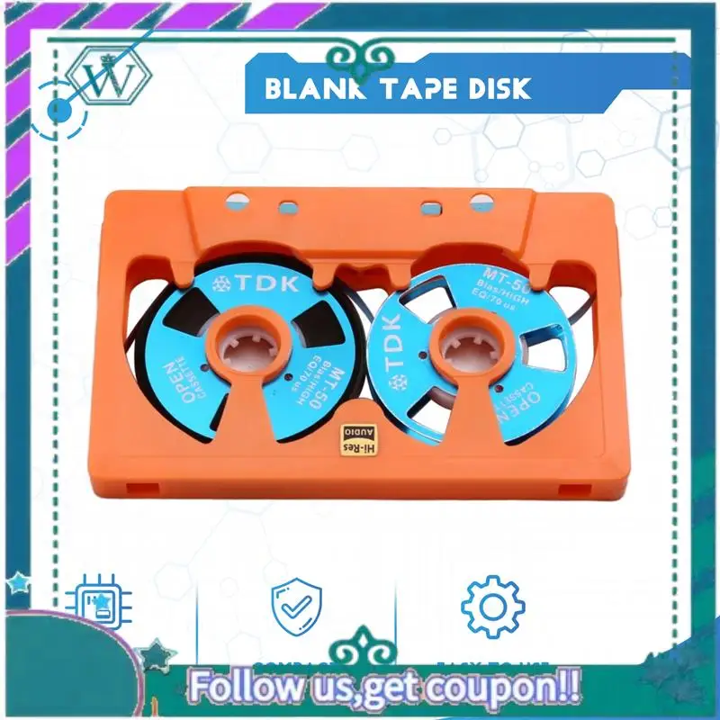A75Q-Double-Sided 50-Minute Blank Reel Tape With Metal Reel And Hollow Case For Audio Recording
