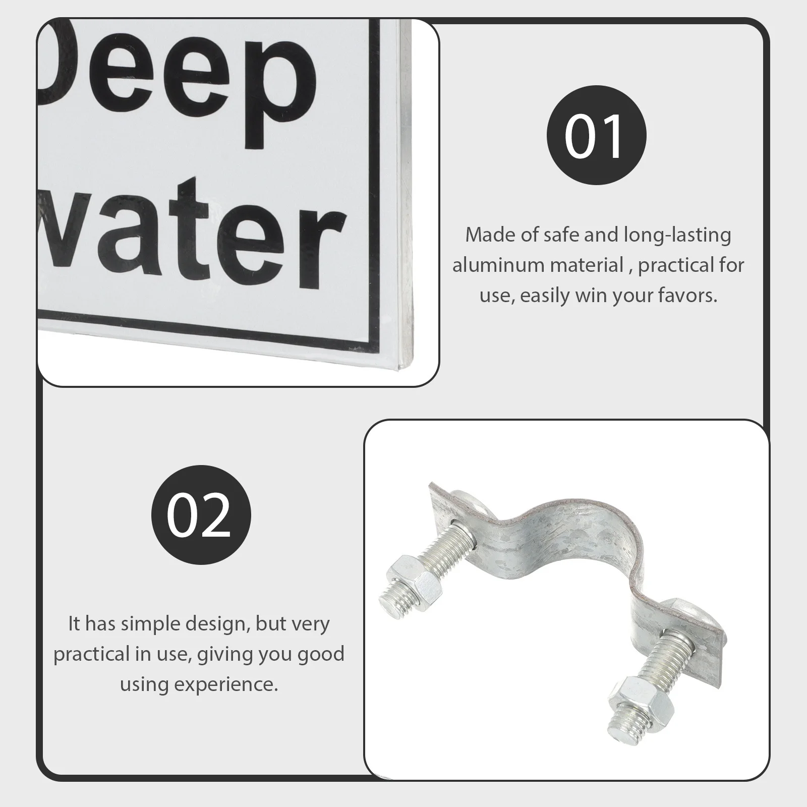 

Deep Water Dangerous Zone Sign Outdoor Warning Sign for Kids Adults Safety Security Caution Pond Lake River Security Signs