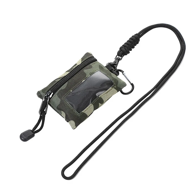 

Mini Coin Purse Outdoor Portable Sports Headphone Storage Bag With Lanyard Lightweight Pouch for Hiking Travel Wallet