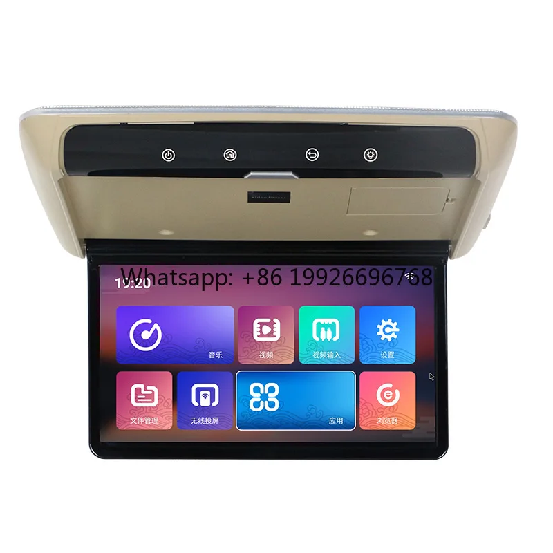 

OEM 15.6-Inch IPS LCD Screen Monitor USB Android Car TV Ceiling-Mounted Roof Monitor Remote Control Car Display Camera