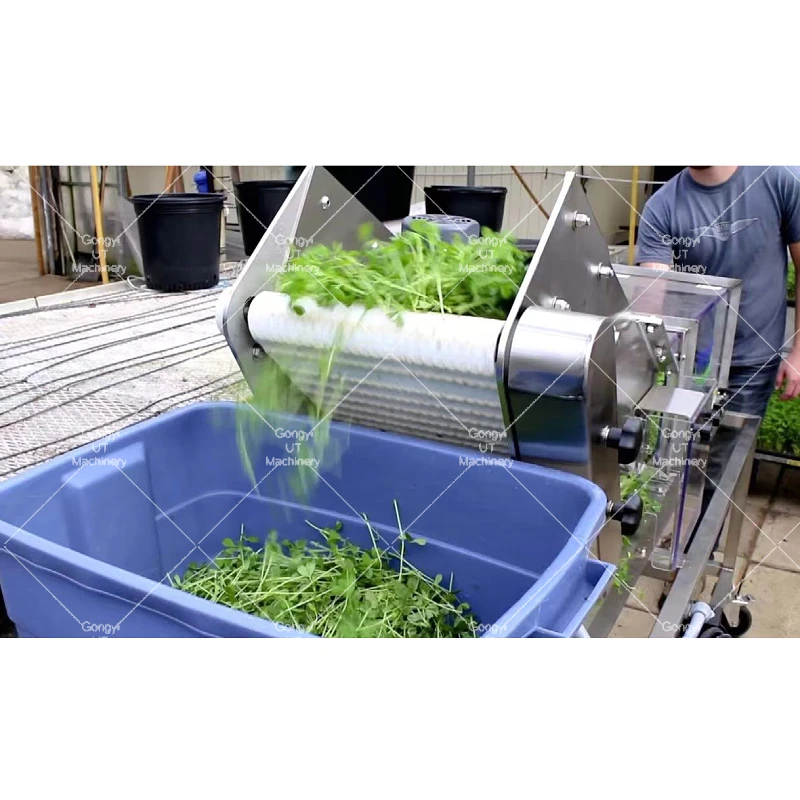 Quick-Cut the Process1020 Tray Automated Microgreen Tray Harvesting Machine With Conveyor Belt for Baby Leaf Lettuces
