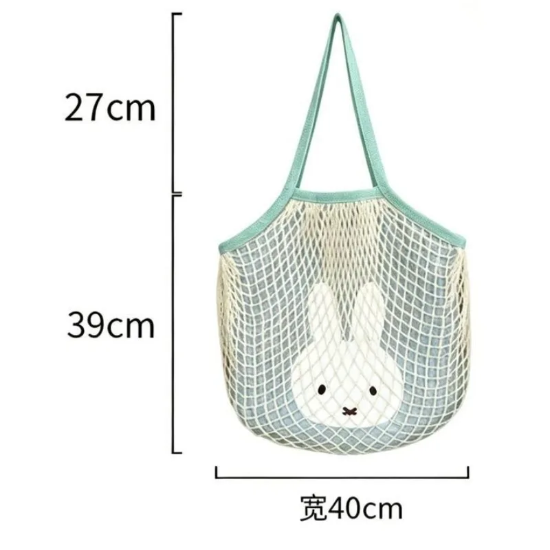 Cute Miffy Rabbit New Creative Cartoon Pattern Simple Fashion Large Capacity Storage Lightweight Portable Canvas Shoulder Bag