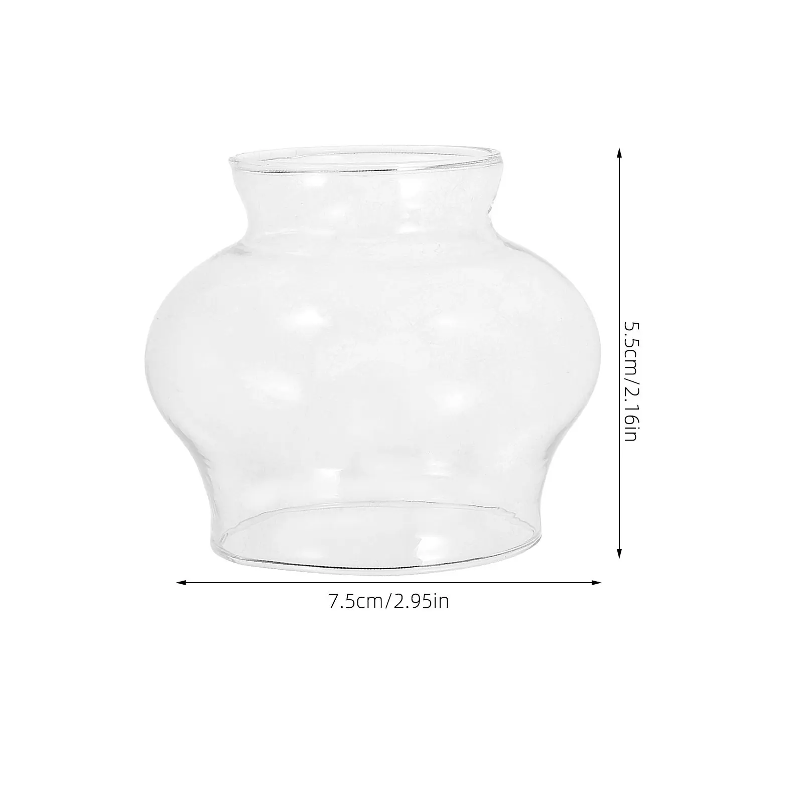 Clear Oil Lamp Chimney Glass Shade Thick Windproof Lamp Glass Cover Replacement for Small Oil Lamps Lampshade