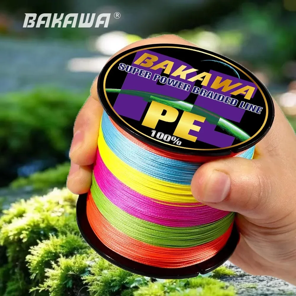 BAKAWA X4 Weaves PE Geflochtene Angelschnur 300 M/500 M Multifilament Japan Geflecht Linie 4 Geflecht Draht Karpfen angeln Zubehör 10-85LB