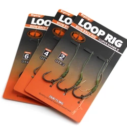 Carp Fishing Line Hair Rig Loop Rigs ready-tied Soft hook link sections used with Booms Loop Combi Rigs