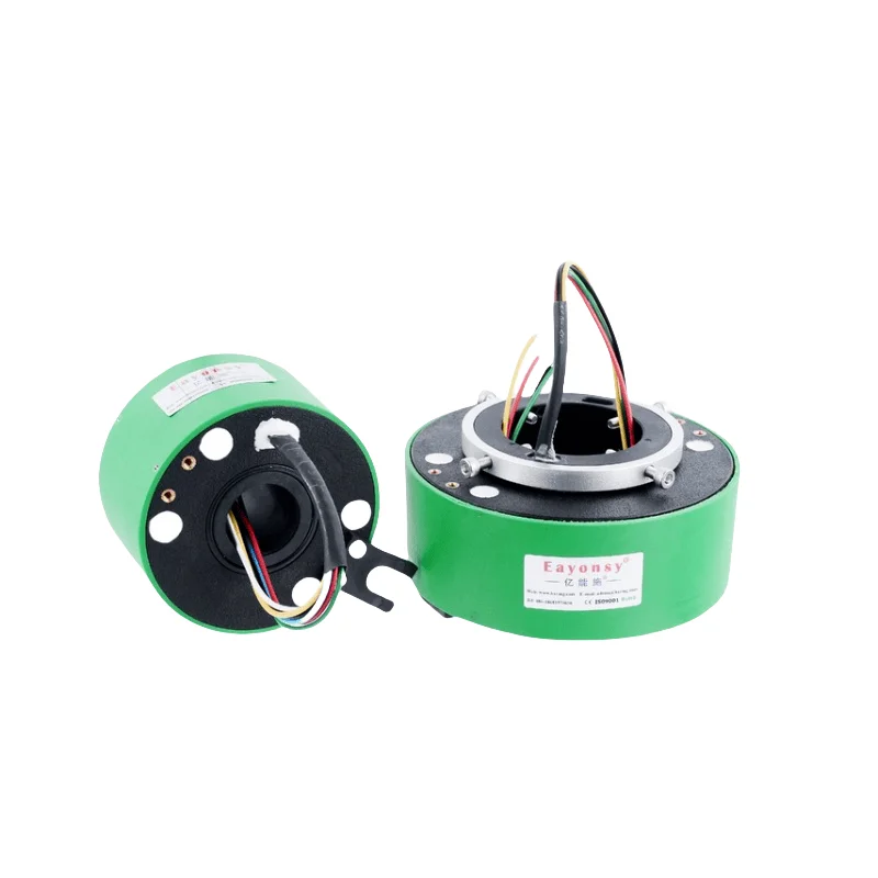 Through hole electric slip ring plastic shaft,2/4/6 wires, each wire 10A 360 degree rotary joint electrified without winding