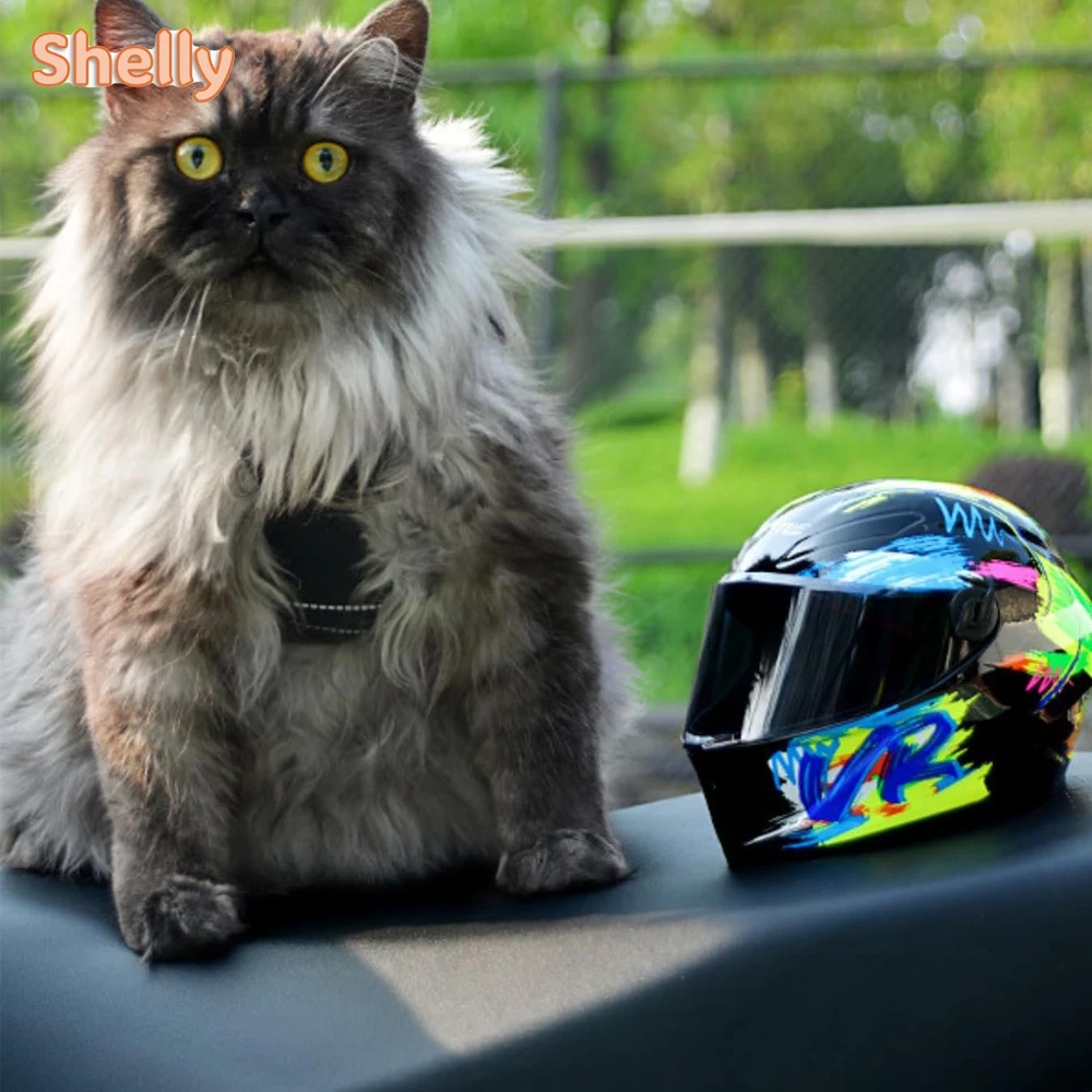 Pet Motorcycle Helmet Full Face Motorcycle Helmet Outdoor Motorcycle Bike Riding Helmet Hat for Cat Dog Doggie Puppy Helmet