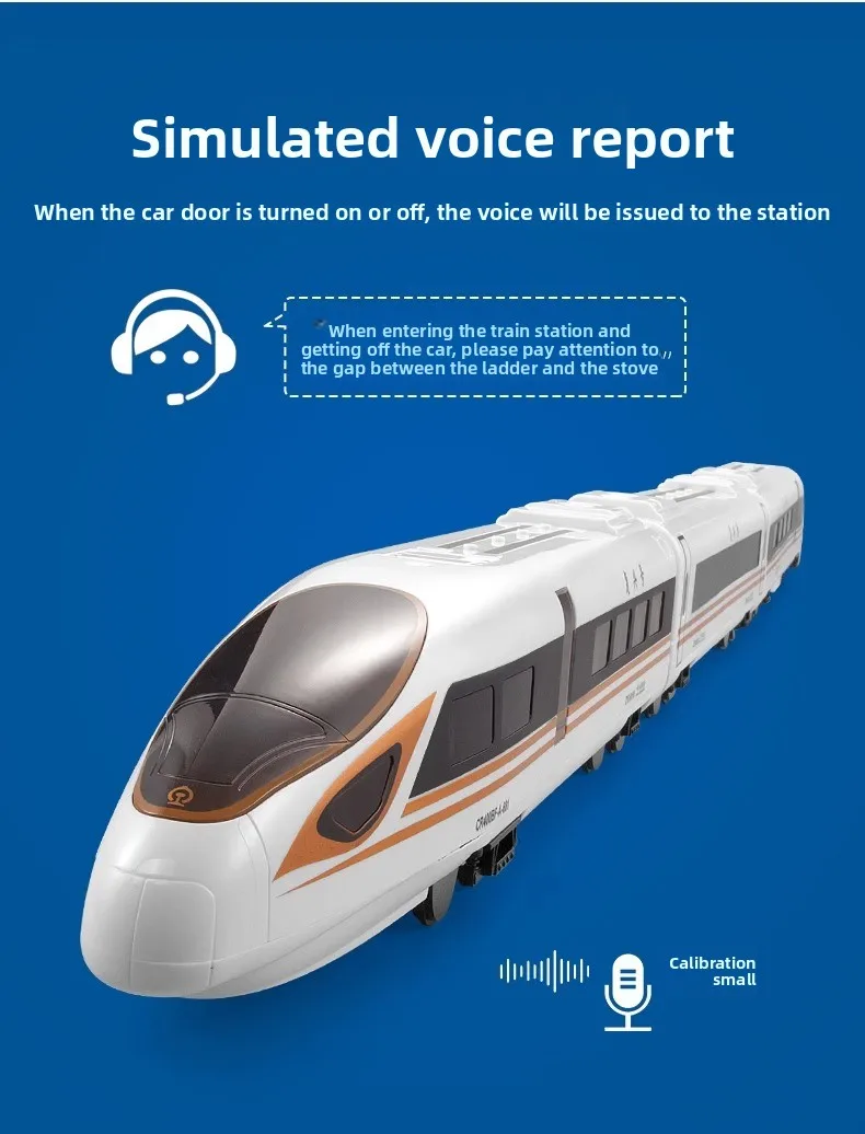 لعبة قطار السكك الحديدية مزدوجة E عالية السرعة قطار Fuxing للأولاد والأطفال جهاز تحكم عن بعد كهربائي هارموني مترو نموذج قطار هدية #5