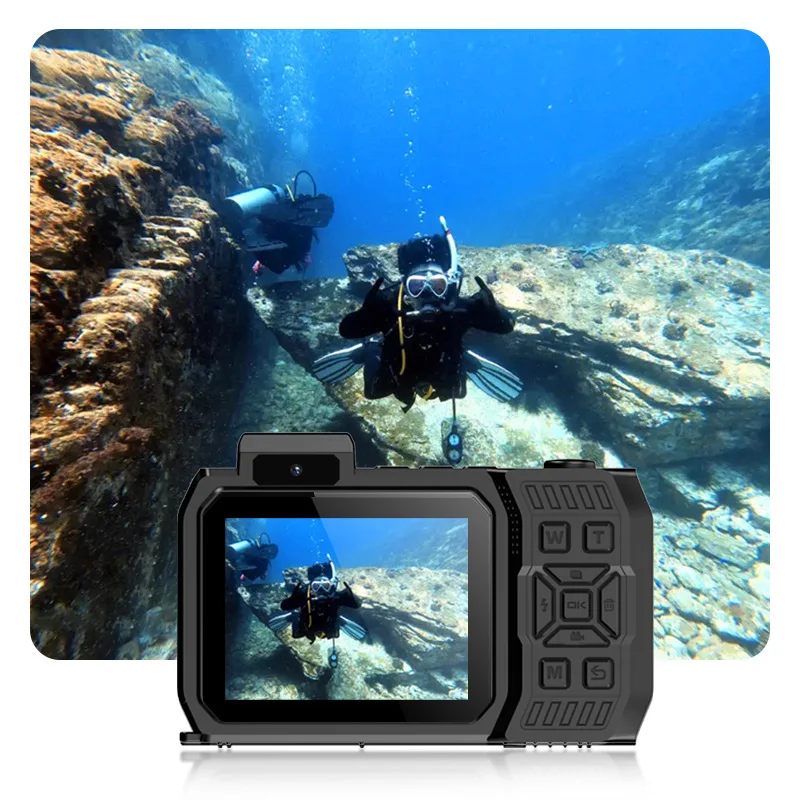 Factory Wholesale 4K CCD Waterproof HD Dual Screen Outdoor Sport Cycle Motorbike Diving Underwater Swimming Record Motion Camera