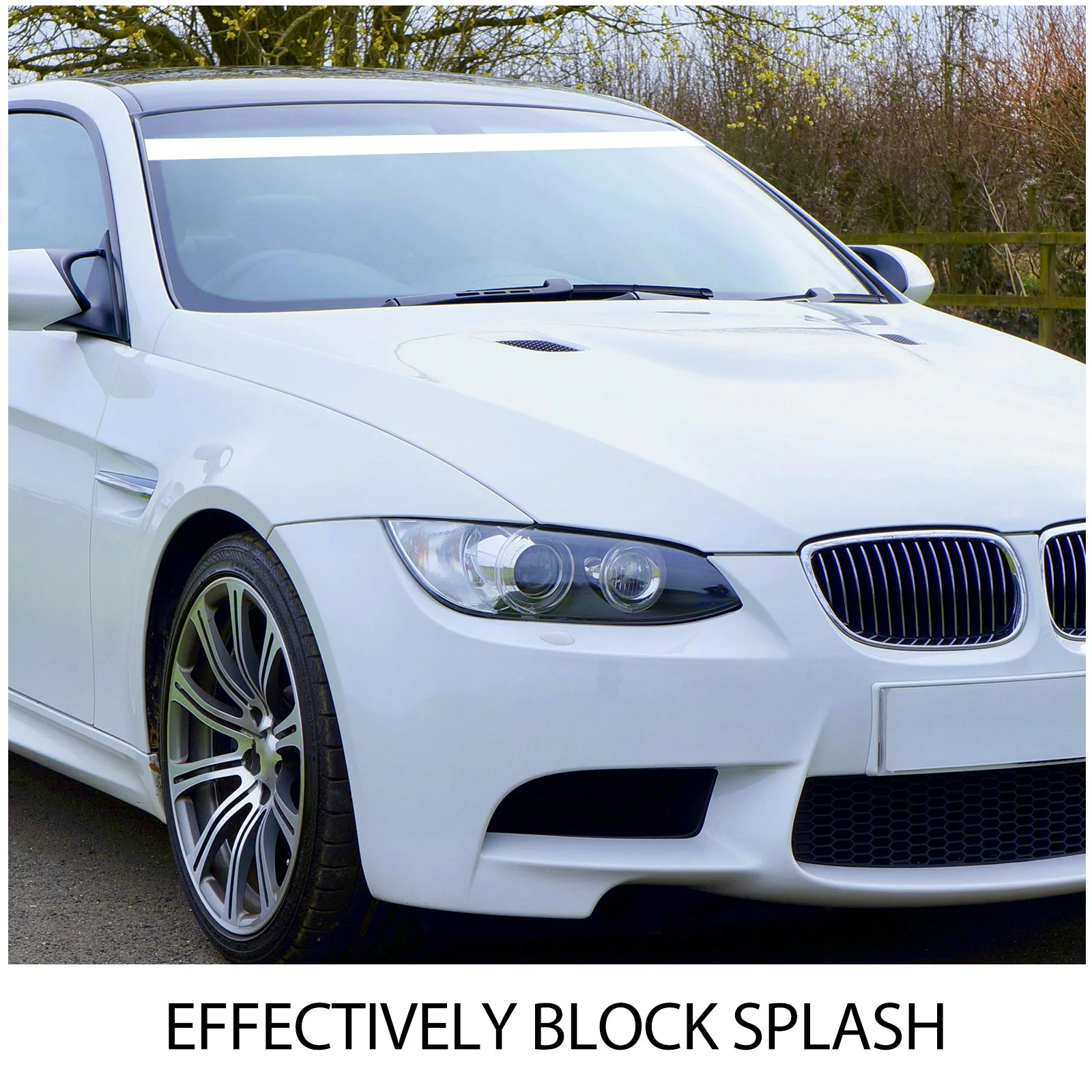 العالمي ماتي 60 بوصة زجاج سيارة ملصق مائي الجبهة الخلفية الشمس قناع قطاع ملصق ظلة نافذة السيارة الأمامية الزجاج الأمامي مائي #4