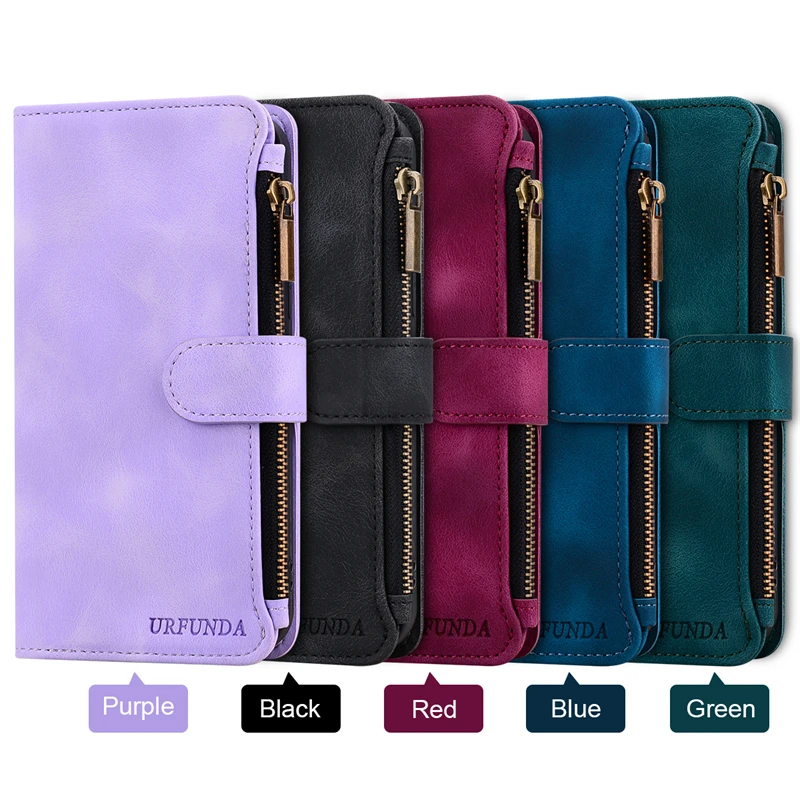 

Hot Zipper Wallet Case For Xiaomi Poco X7 X6 X5 X4 M7 Pro 5G X3 NFC GT M5s M6 M5 M3 M4 X3 Pro 4G Case Leather Flip Cover Coque F