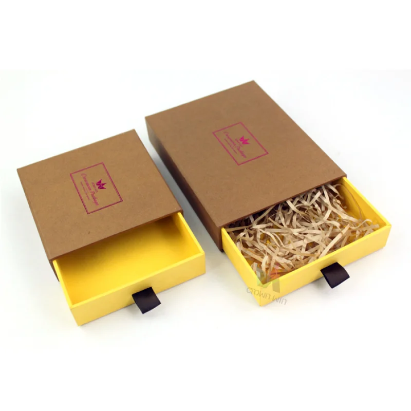 

custom sliding drawer gift box packaging ribbon handle cardboard reusable system slim