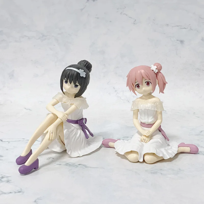 10CM Puella Magi Madoka Magica Kaname Madoka Akemi Homura Anime figurines d'action faites à la main étui de bureau décoration ornement cadeau