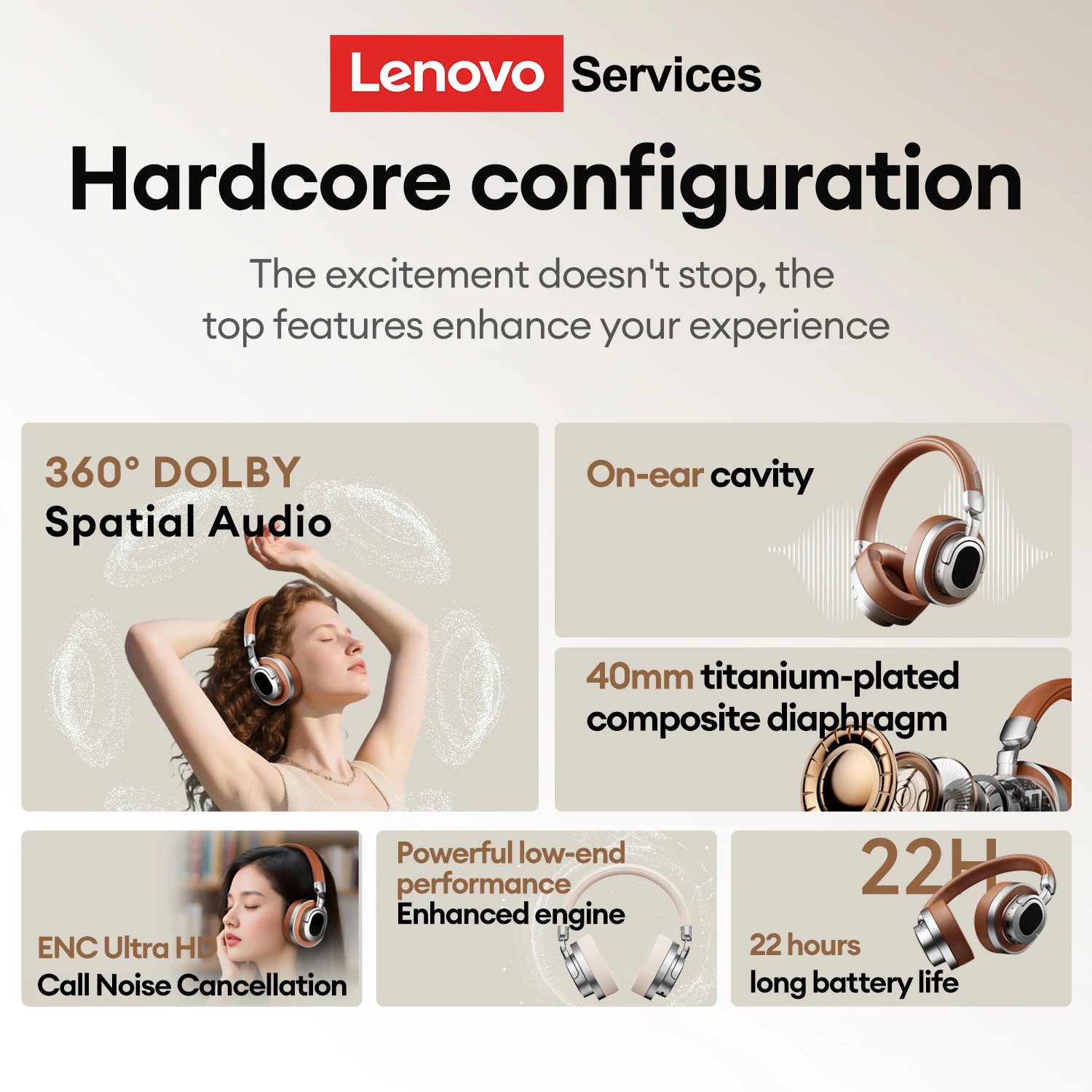 الأصلي لينوفو LE602 سماعة الألعاب اللاسلكية بلوتوث 6.0 إلغاء الضوضاء سماعات الكمون المنخفض HiFi الصوت سماعات الموسيقى