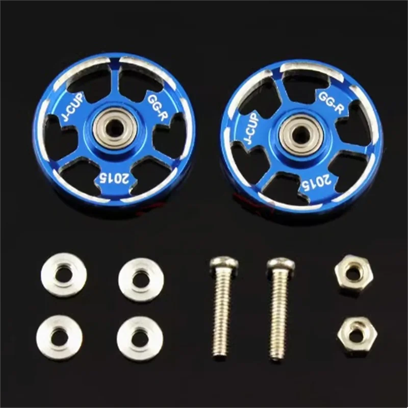 Homemade Tamiya 4WD modified accessories 2015 aluminum alloy lettering hollow guide wheel with gasket screws