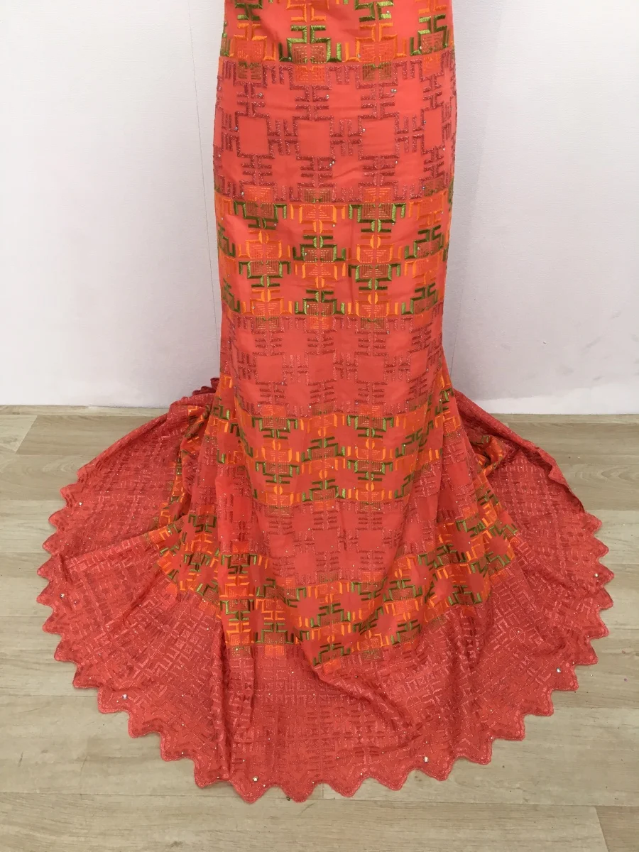 2025 Nigerian Cotton Lace Fabric High Quality With Stones African Swiss Voile Lace Fabric For Sewing Women Wedding Party Dress
