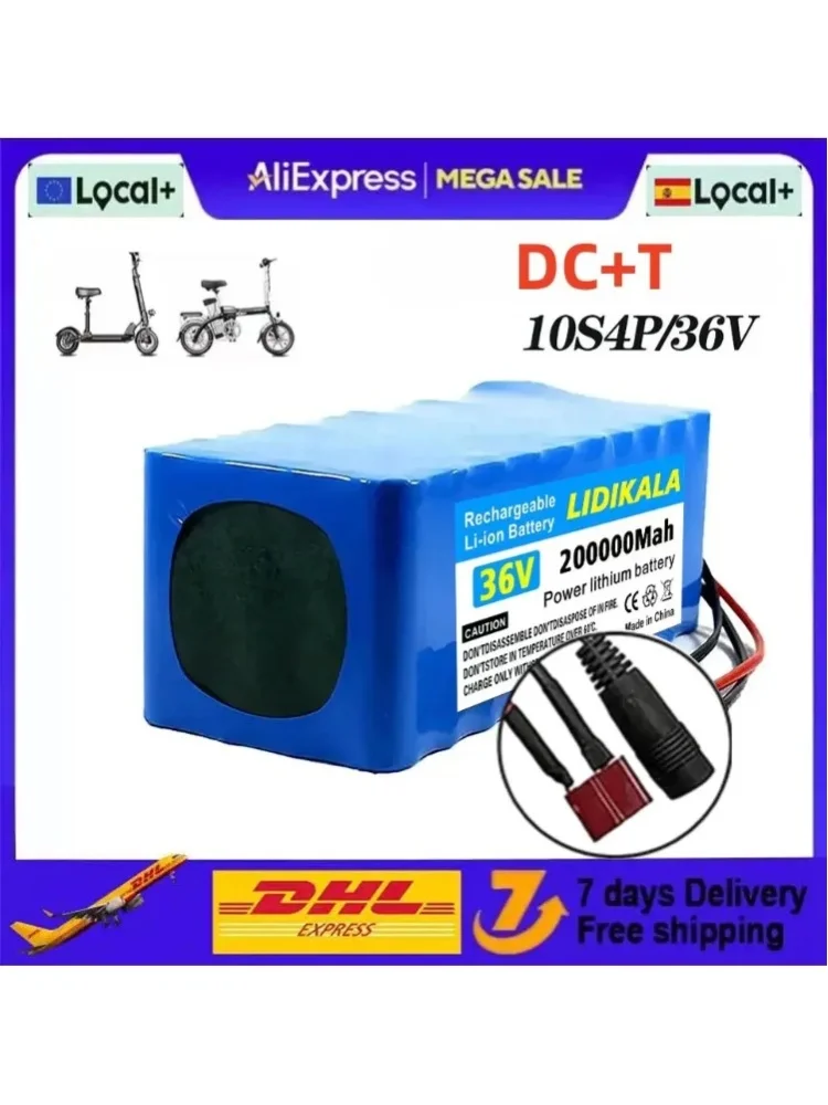 10S4P Elektroroller 200000mAh 36V Lithium-Akku 18650 Batteriepack 36V 200Ah Elektroroller-Batterie