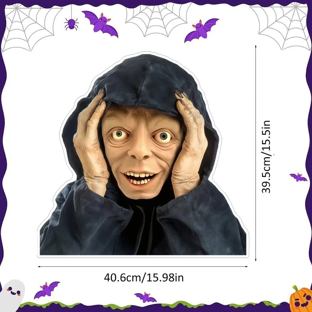 Decorative Window Film Scary Peeper Freak Sticker Spooky House Party Scares Scary Faces Clown Sticker Transparent Background