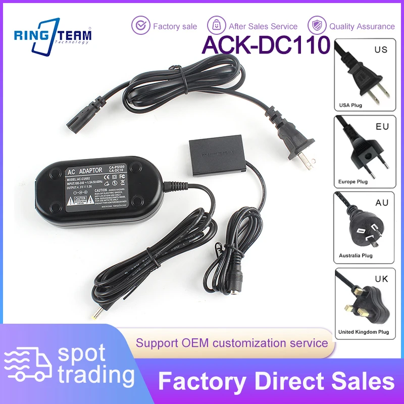 ACK-DC110 ackdc110 ack dc110 dr-110 (NB-13L) adaptador de alimentação ca kit para câmera canon powershot g5x g7x g9x g7 x mark ii g7x2