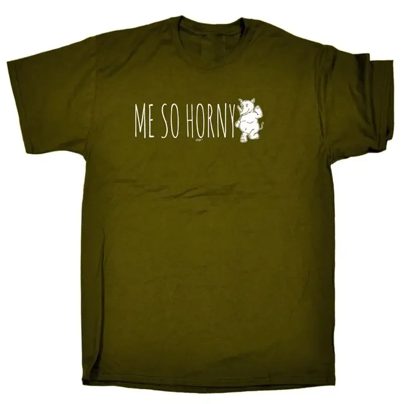 Me So Horny Rhino Mens Funny Novelty T Shirt Top