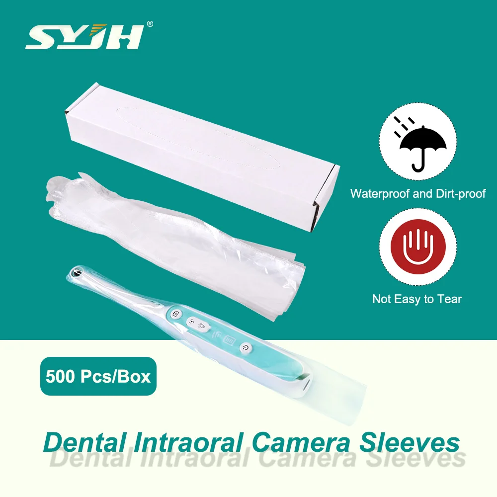 

500Pcs Dental Intraoral Camera Sleeves Endoscope Cameras Protective Film Sheath Oral Examination Camera Cover Dentist Consumable