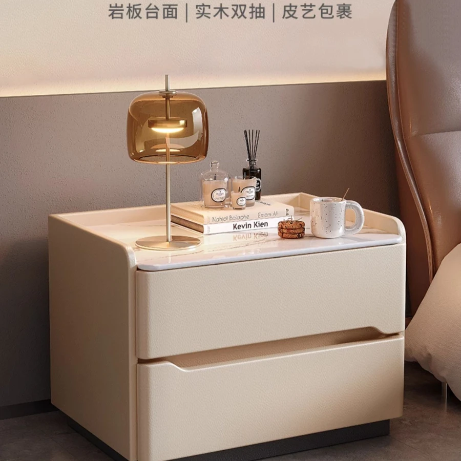 

Bedside Storage Cabinet With Wireless Charging Table Simple Modern Light Luxury Multifunction Bedroom Mesitas De Noche Furniture