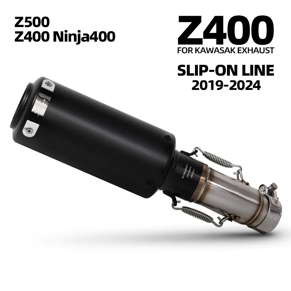 

Suitable for Ninja250 Ninja400 Ninja500 Ninja7 Z250 Z400 Z500 2017-2026 Racing Motorcycle Exhaust Tail Pipe Kit Slip on Line Muf