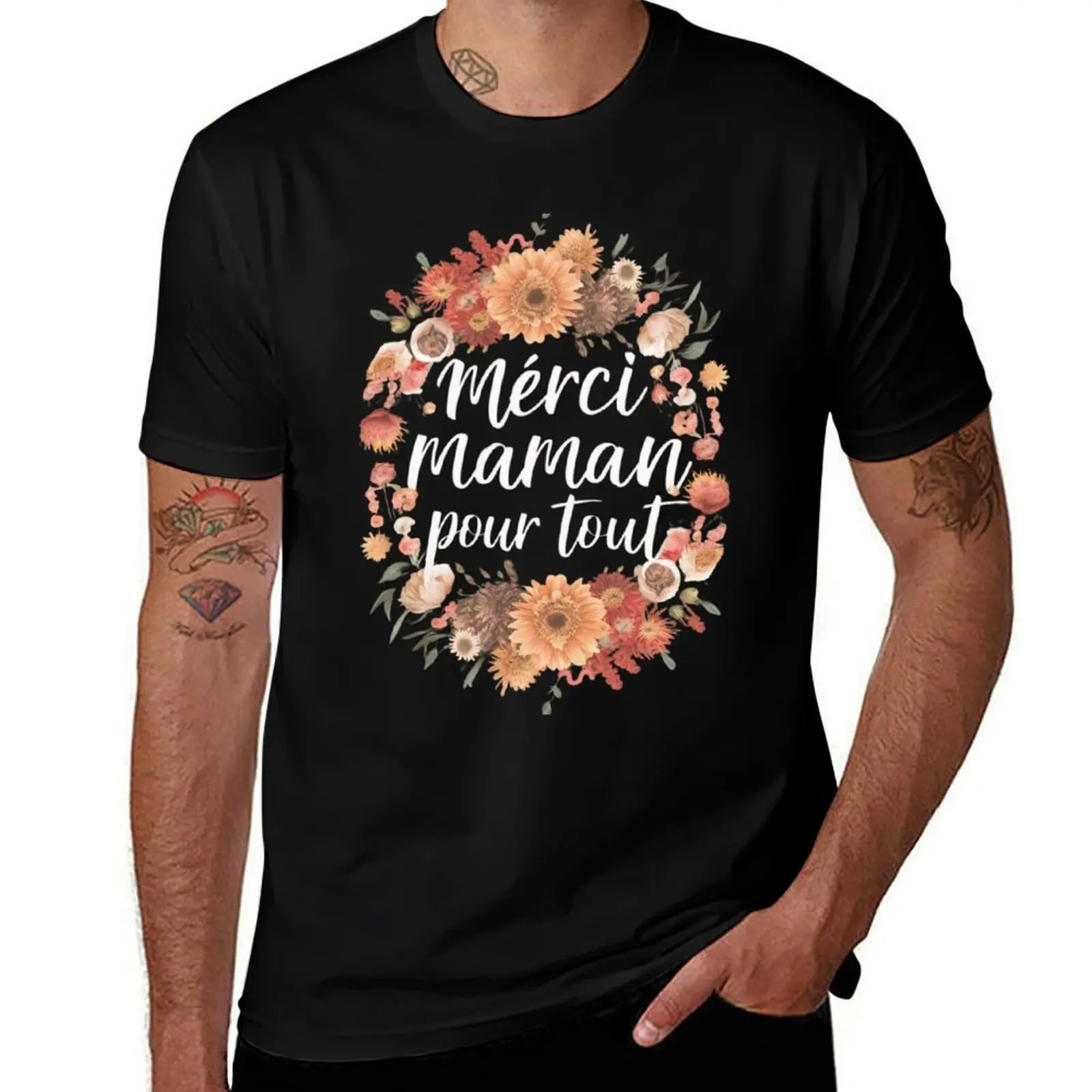 

Merci Maman pour tout T-Shirt plus sizes valentines boutique clothes aesthetic clothes Men's t-shirts