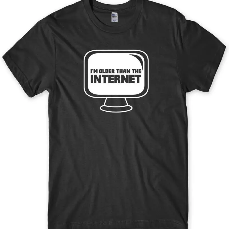 

Мужская забавная футболка унисекс «Я старе, чем Интернет-компьютерный монитор»