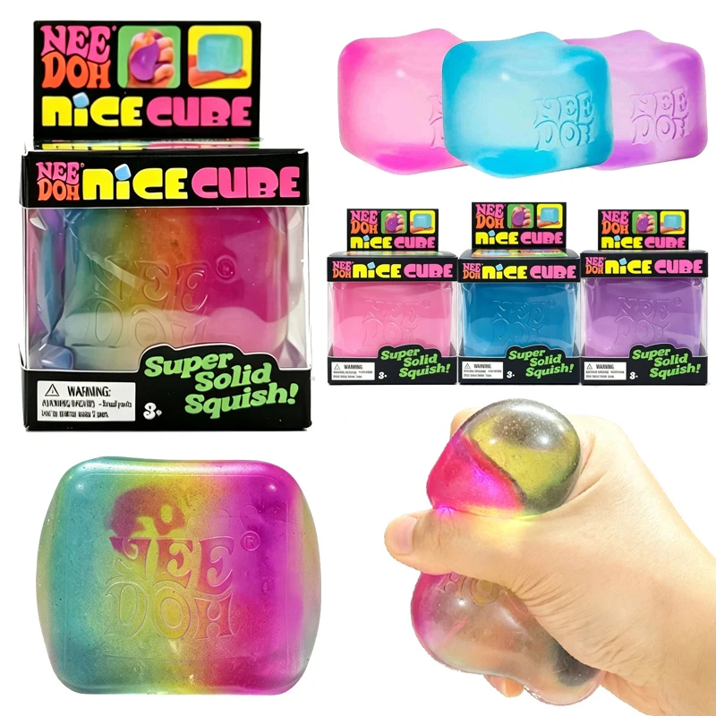 brinquedo-sensorial-antiestresse-needoh-nice-ice-cube-super-solido-transparente-gradiente-arco-Iris-maltose-para-alivio-da-ansiedade-e-estresse-–-presente-relaxante